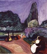 Edvard Munch Summer Night Sweden oil painting artist